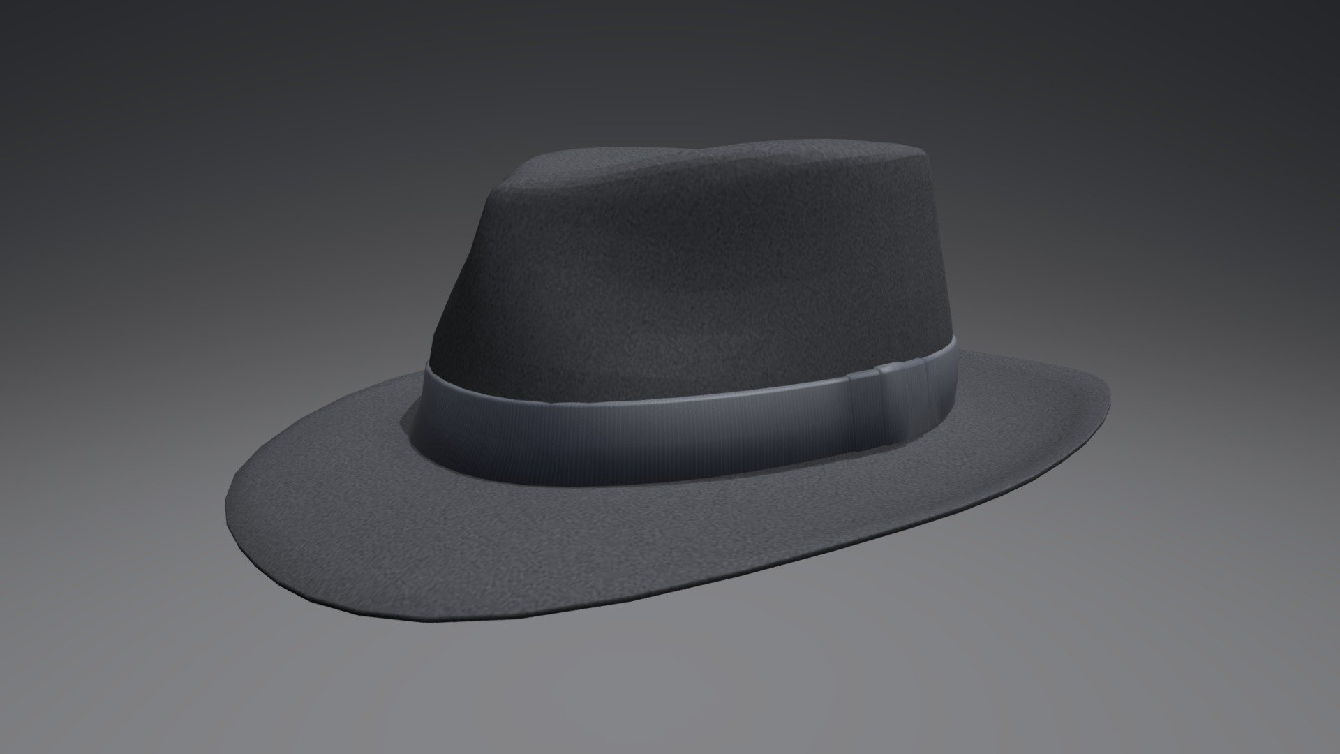 Trilby Hat (Black) 3d model