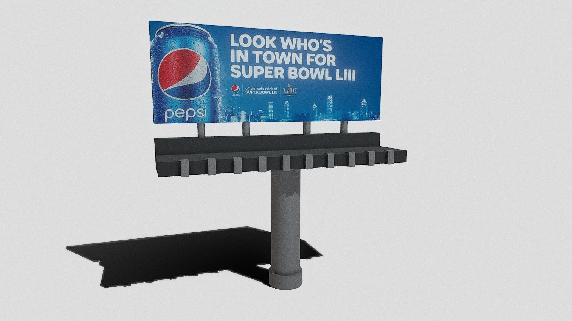 Low poly Ad Billboard 3d model