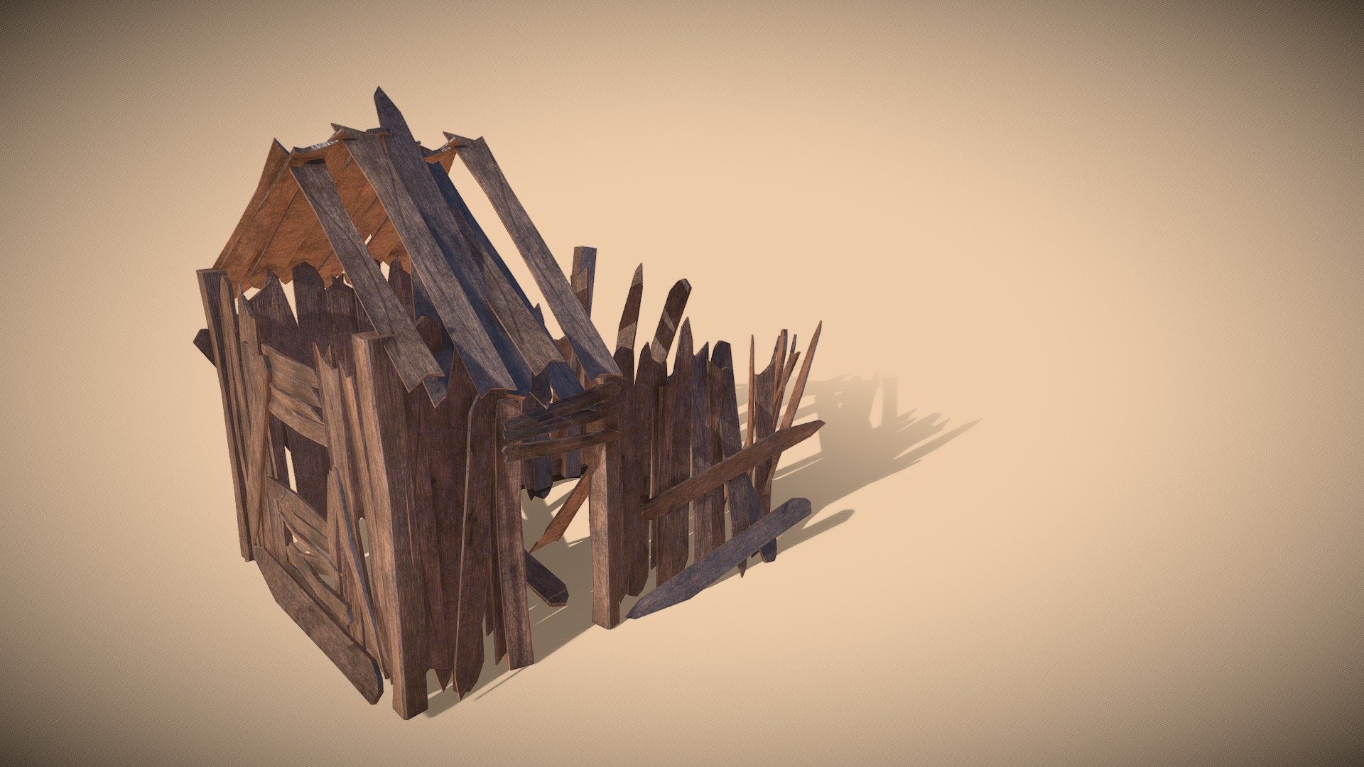 Broken House 3d model