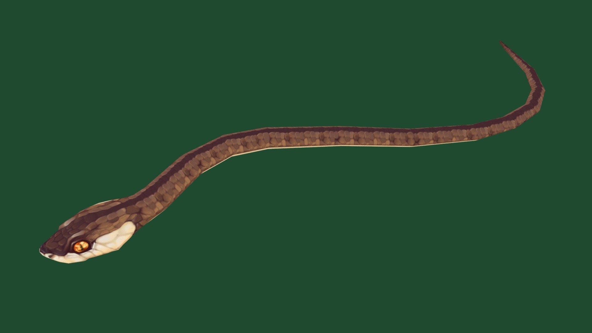 Snake (Basic Animation) 3d model