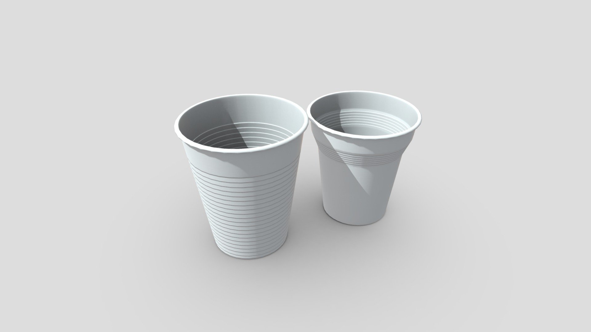 Plastic Cup Set 3d model