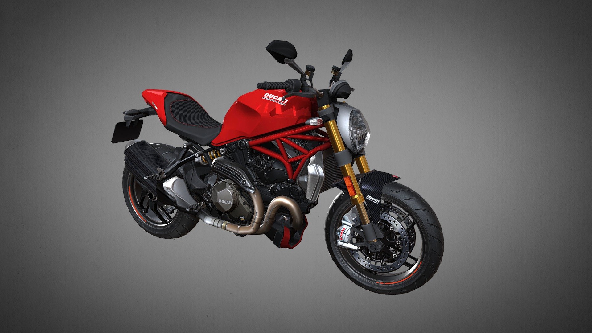 Ducati Monster 1200, Low res 3d model