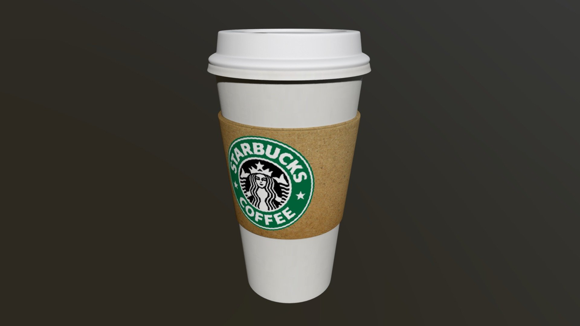 Starbucks Grande Coffee Cup (Caution HOT!) 3d model