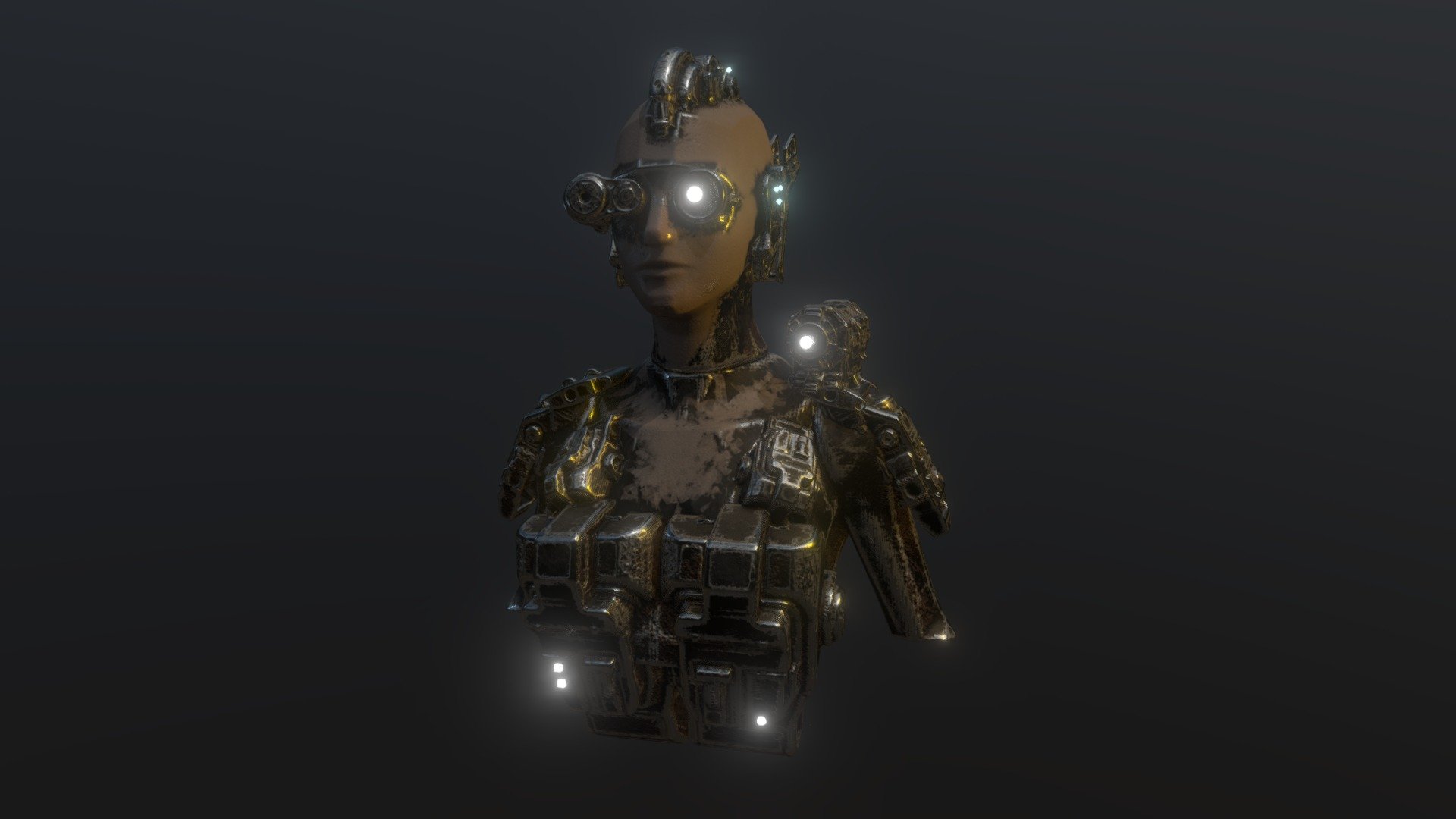 Female Cyborg #OculusKitbashChallenge 3d model