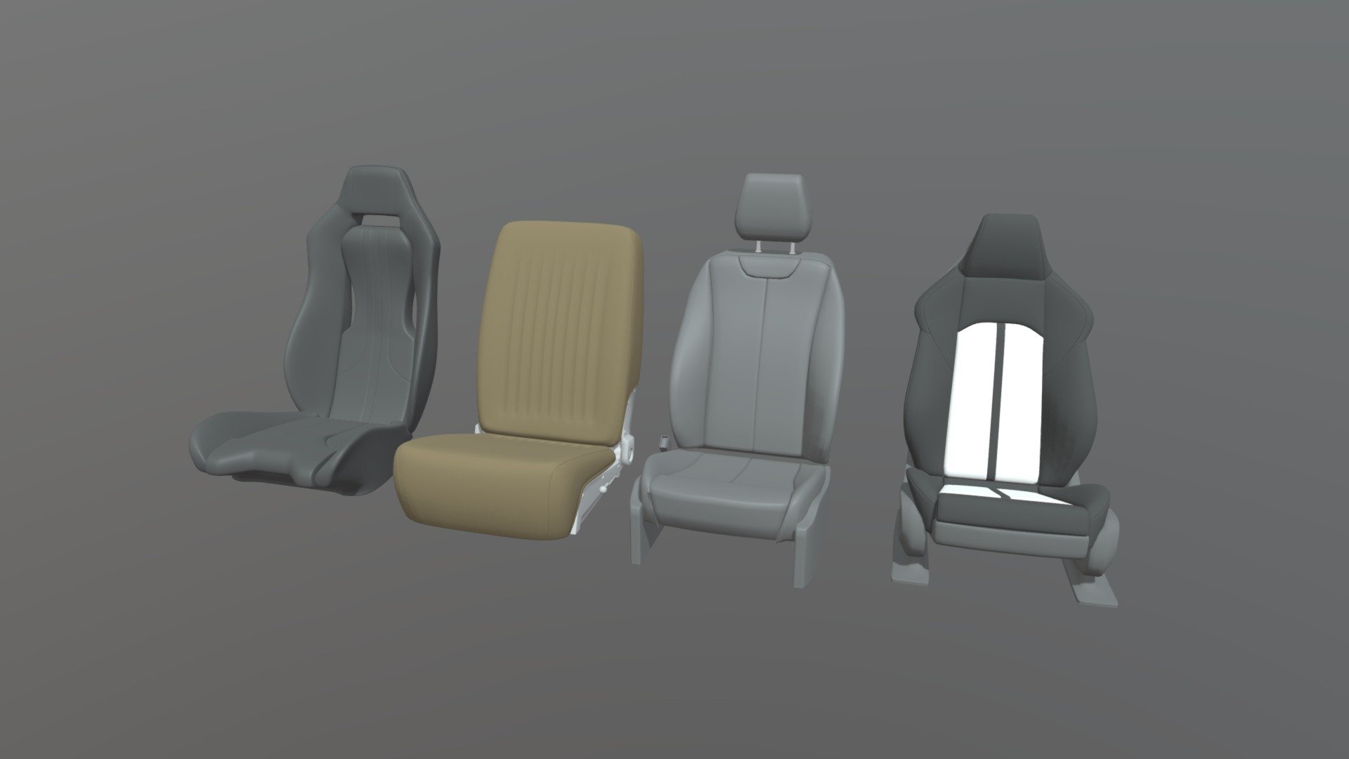 Car Seat Pack 3d model