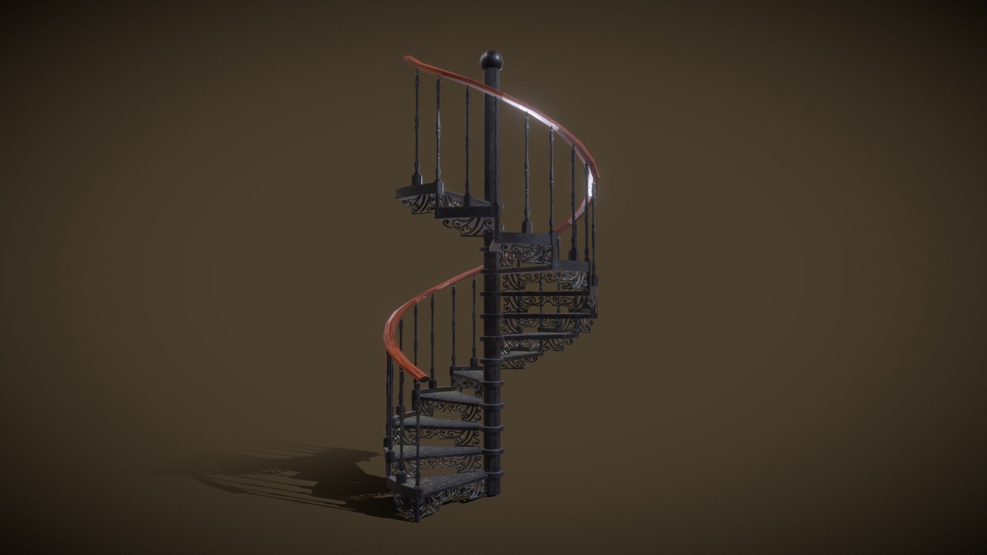 Metal Spiral Staircase 3d model