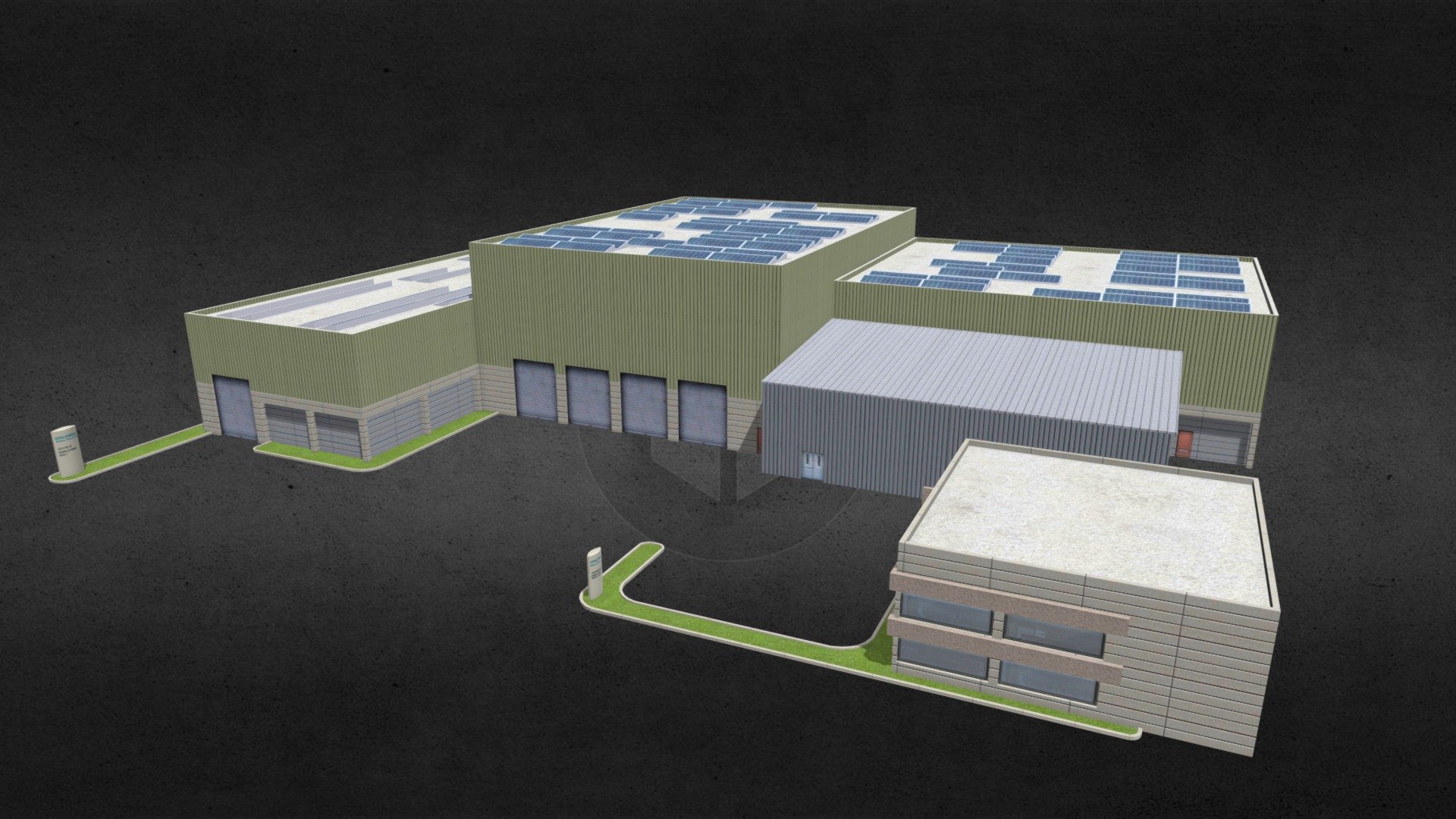 Modular Recycling Center 3d model