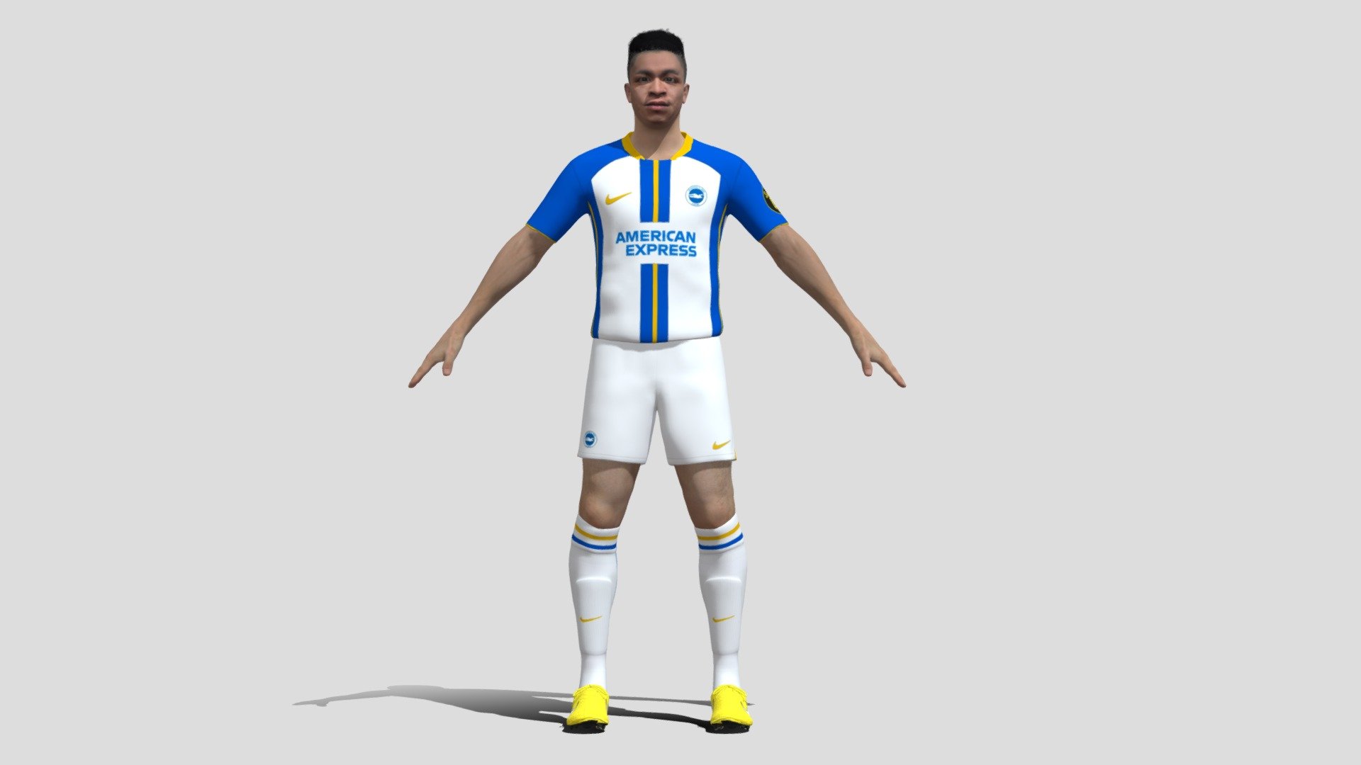 footballer 3d model