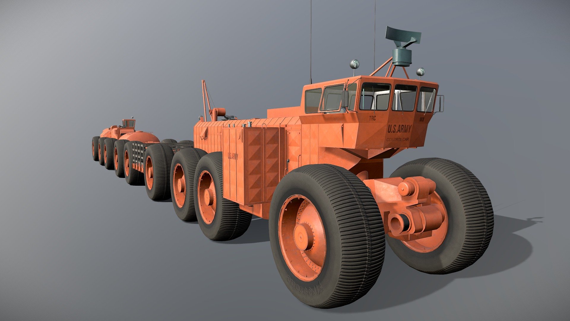 LeTourneau TC-479 mark 2 overland train 3d model