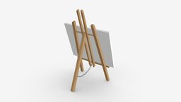 Wooden easel with painting 02