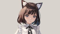 Cat ear girl (AI)