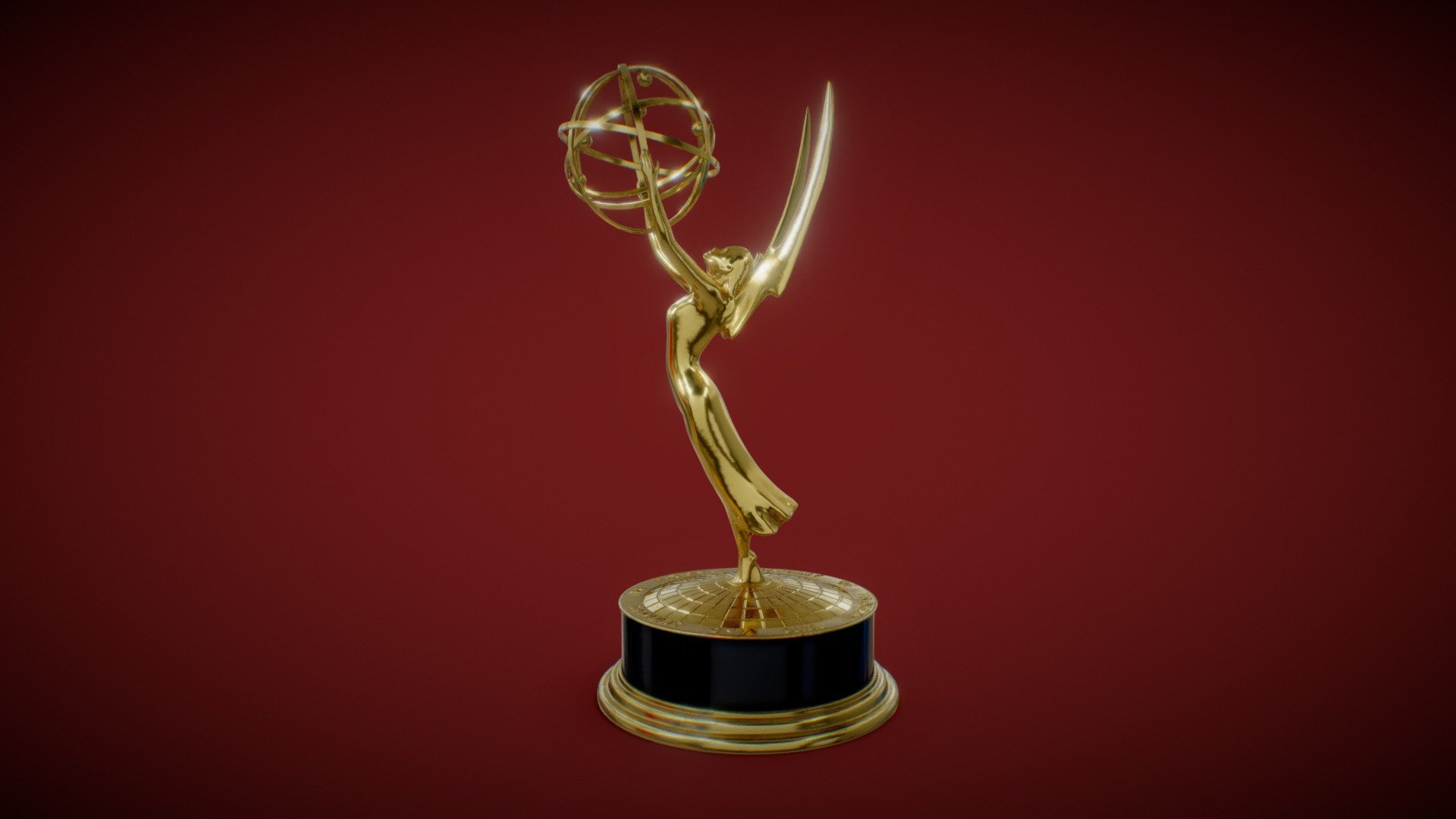 The Emmy Awards Statuette Trophy 3d model