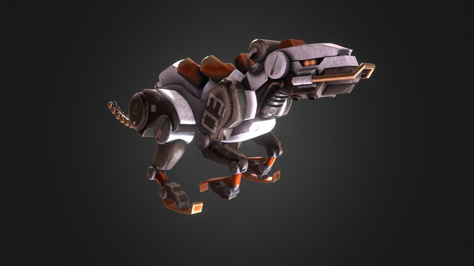 Robot Jaguar Animation 3d model