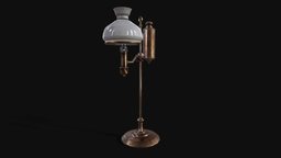 Victorian Brass Oil Lamp