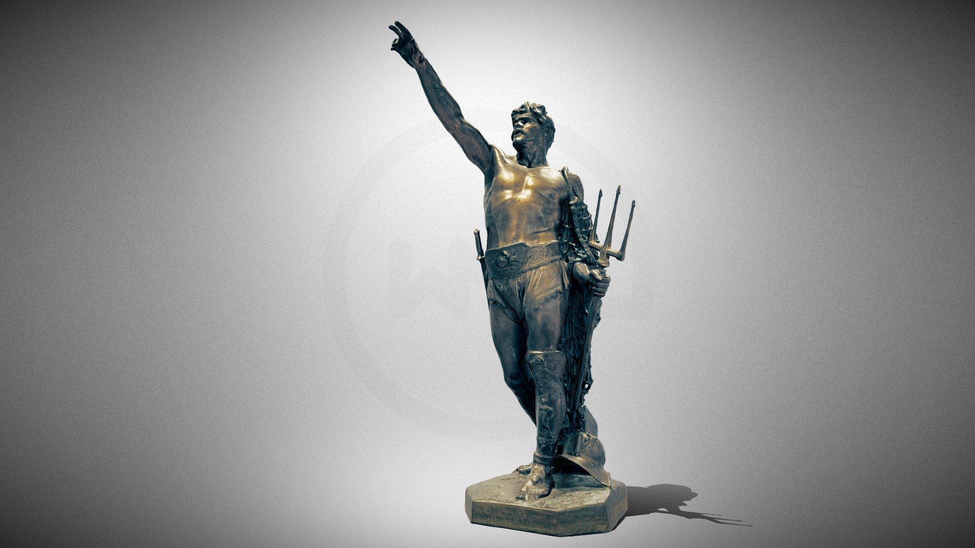 Sculpture of a Roman gladiator 3d model