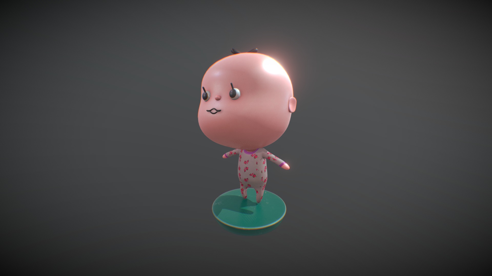 bighead mini  baby 3d model