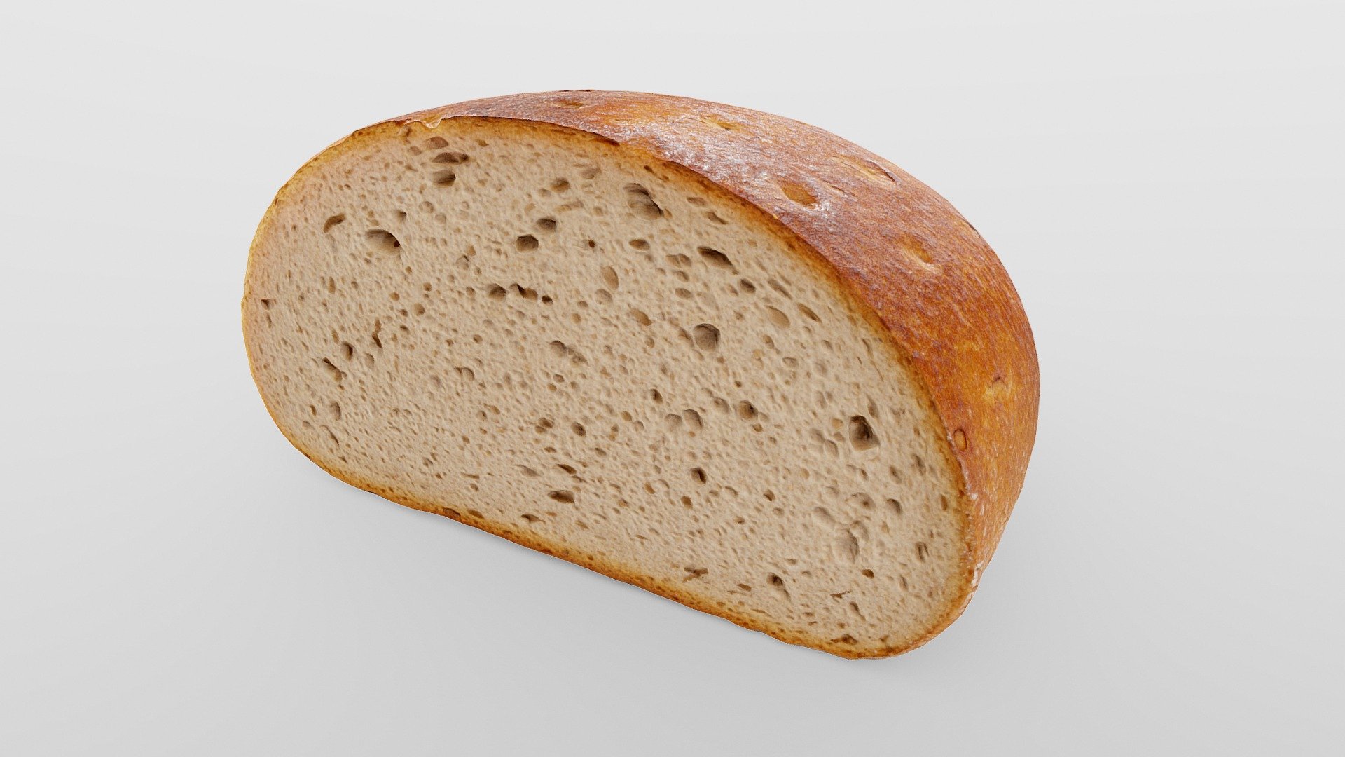 Half Bread Loaf 3d model