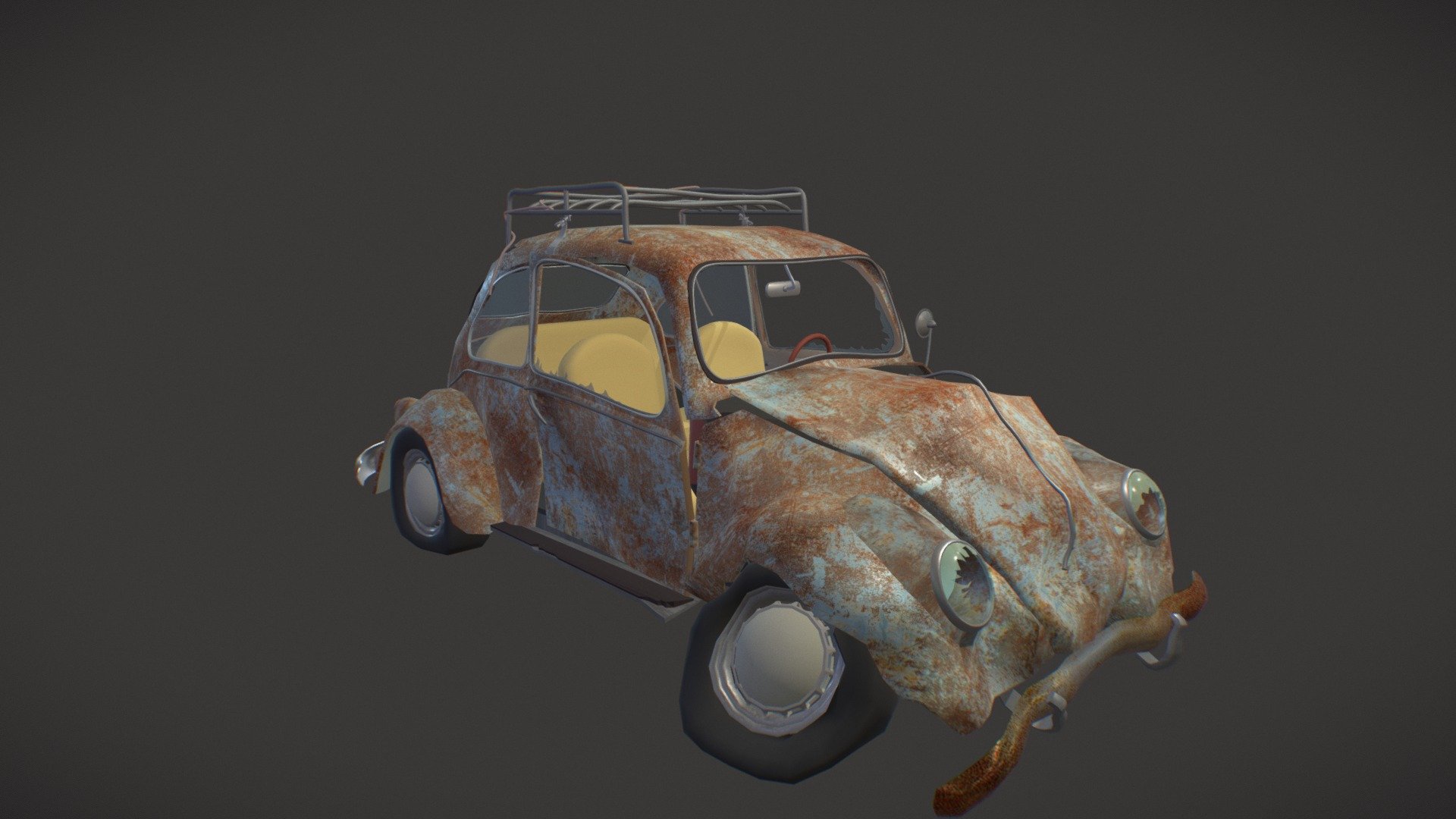 Car_Crashed 3d model