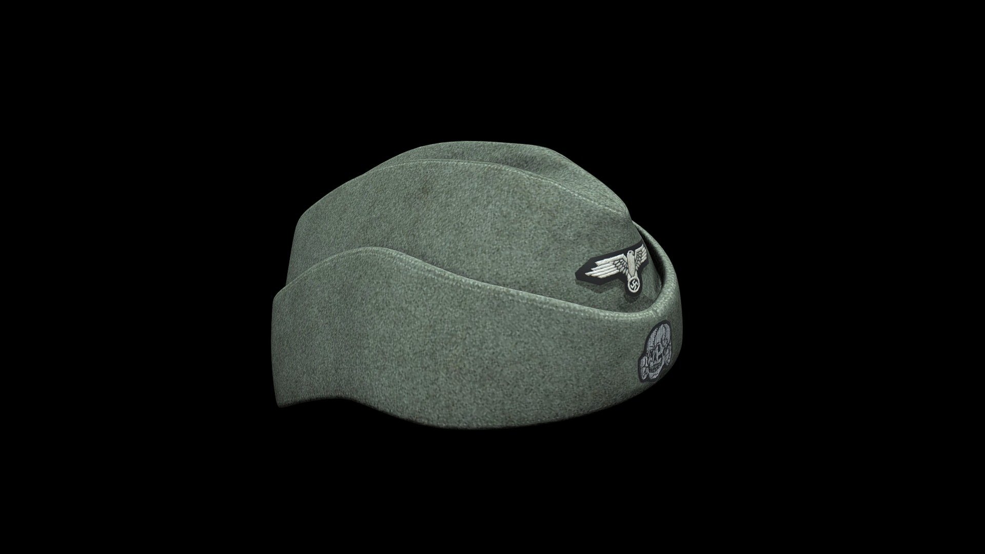 Waffen SS M40 Overseas Cap 3d model