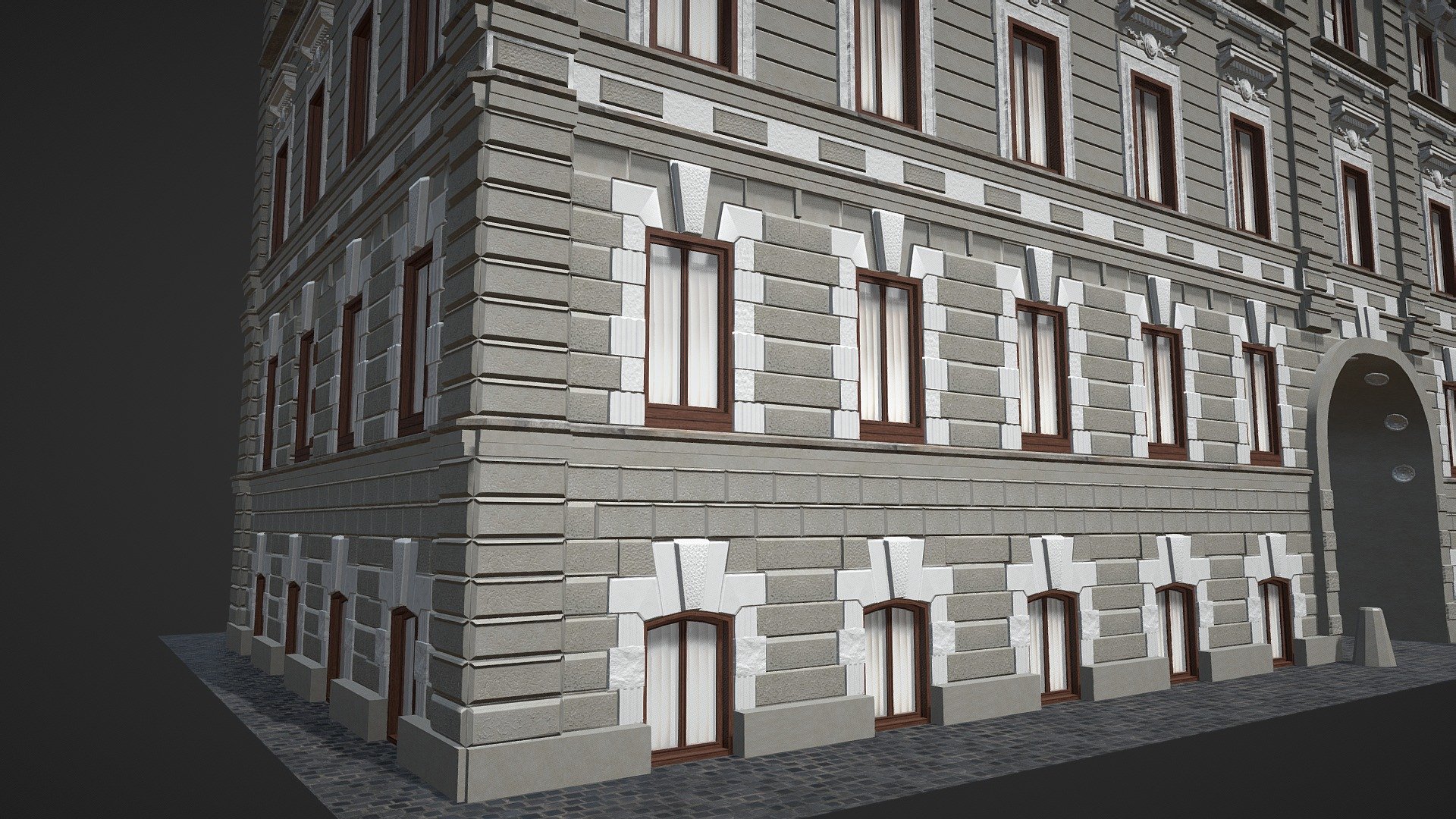 A random building from Saint-Petersburg 3d model