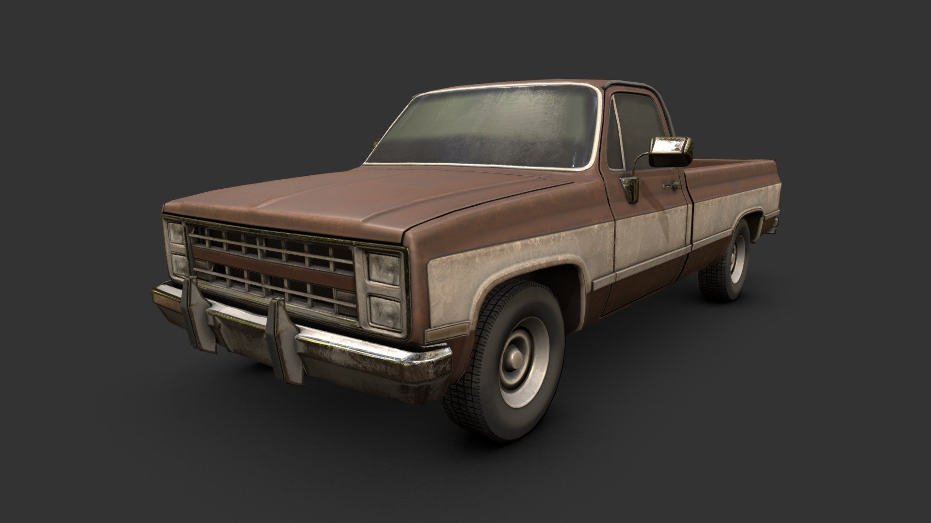 1980s Pickup 3d model