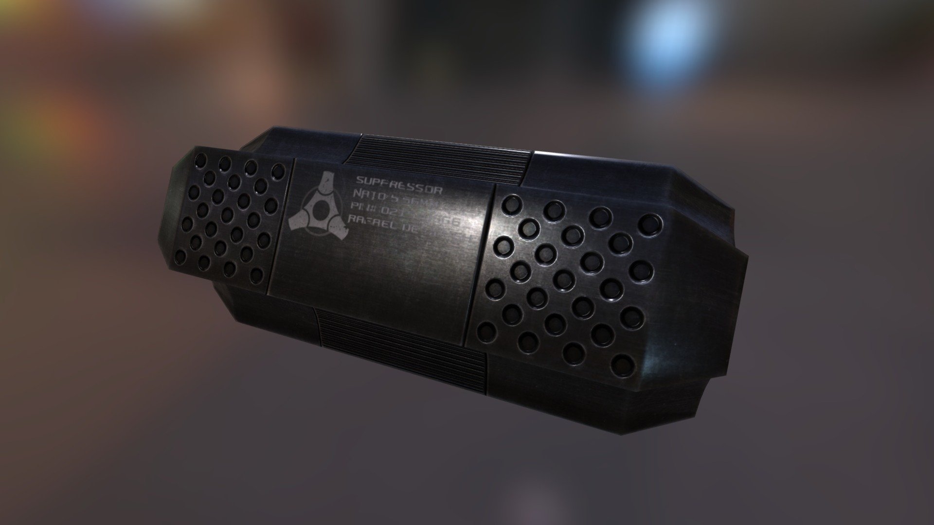 SciFi Silencer 3d model