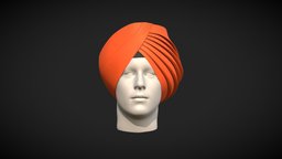 Patiala Shahi Pagg, Turban 3d model