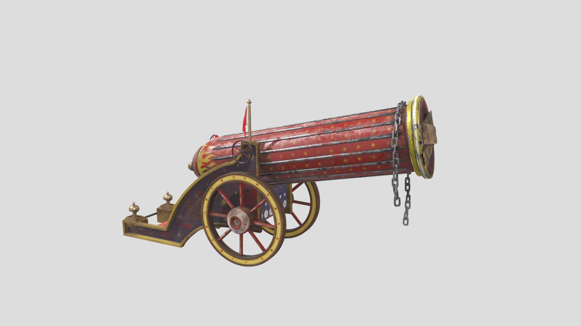 Circus cannon horror 3d model