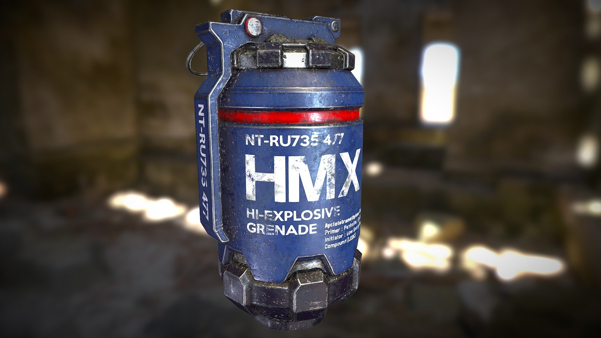 Sci Fi HMX Grenade 3d model