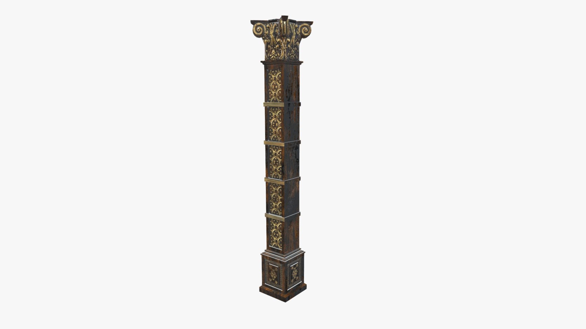 Victorian Gothic Square Column 3d model