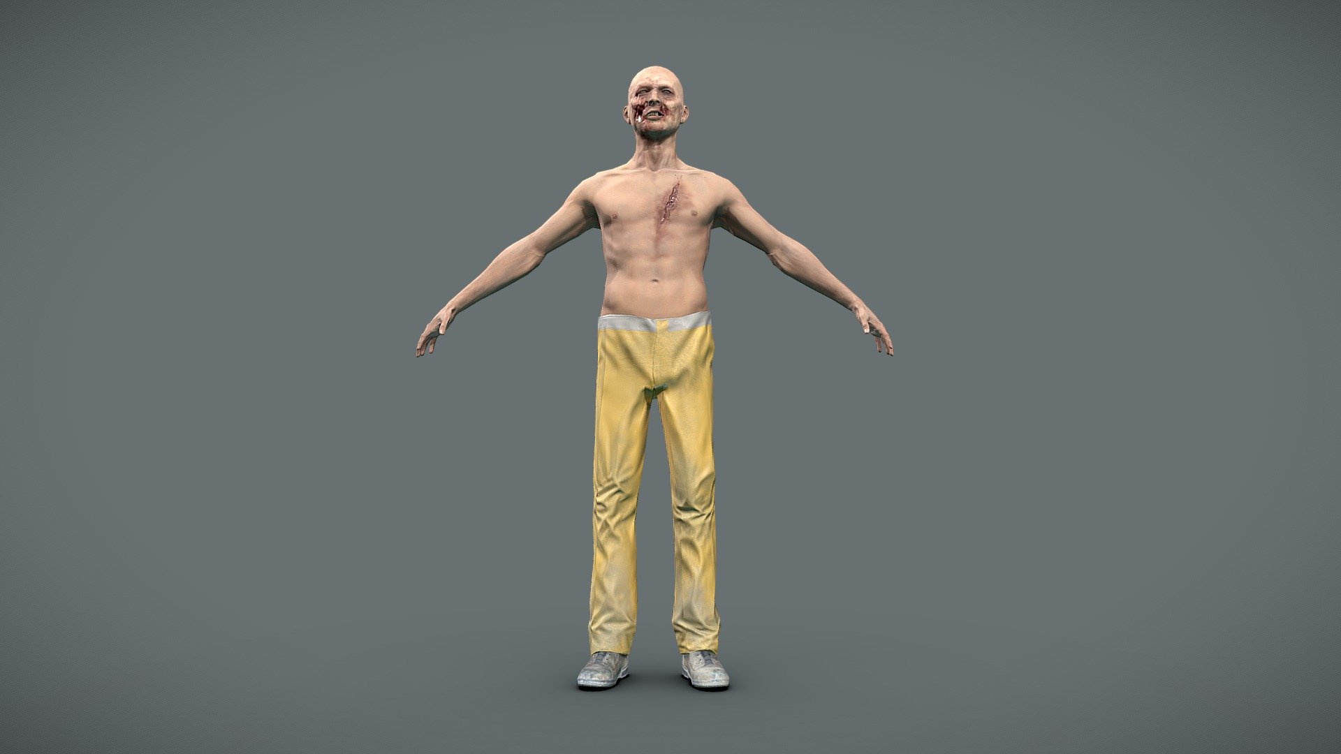 Zombie Male 2 3d model