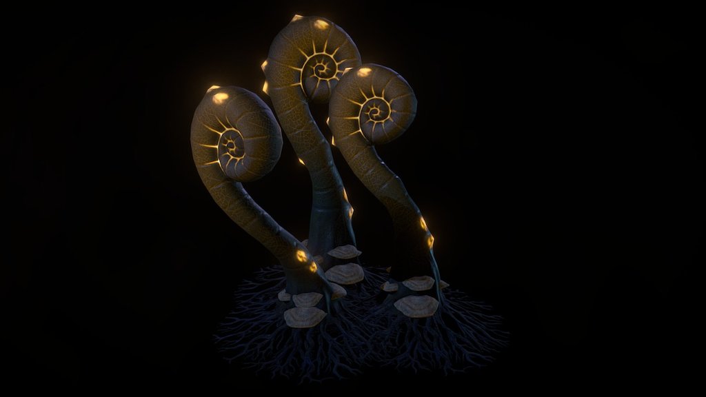 SmlFiddleHead001aGrpEmis 3d model