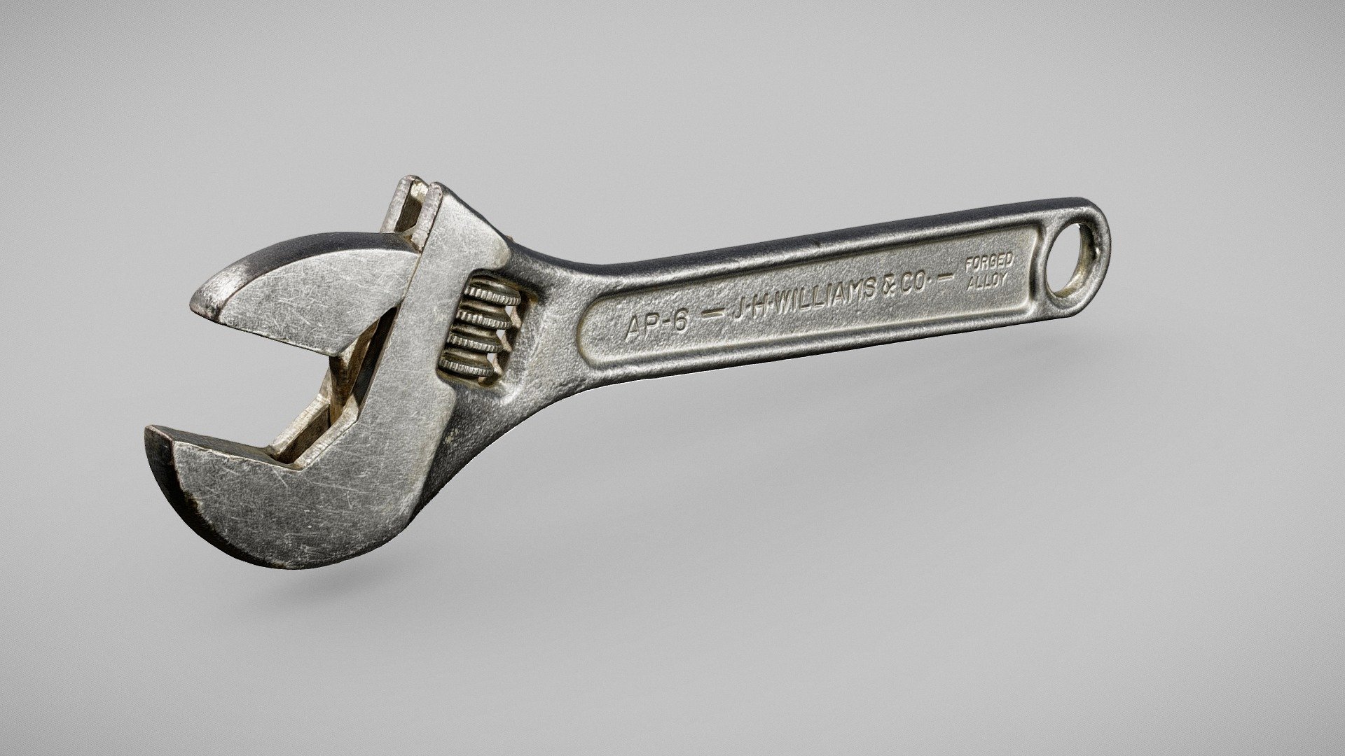 Rusty Adjustable Wrench 3d model