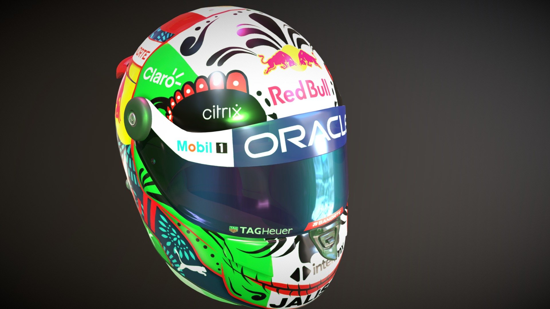 Casco Checo gpmx 2022 3d model