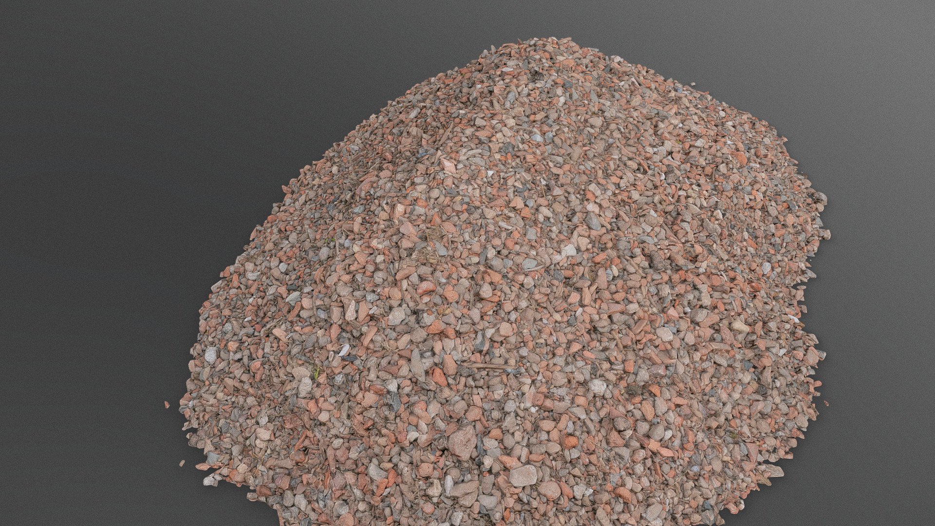 Rubble material pile 3d model