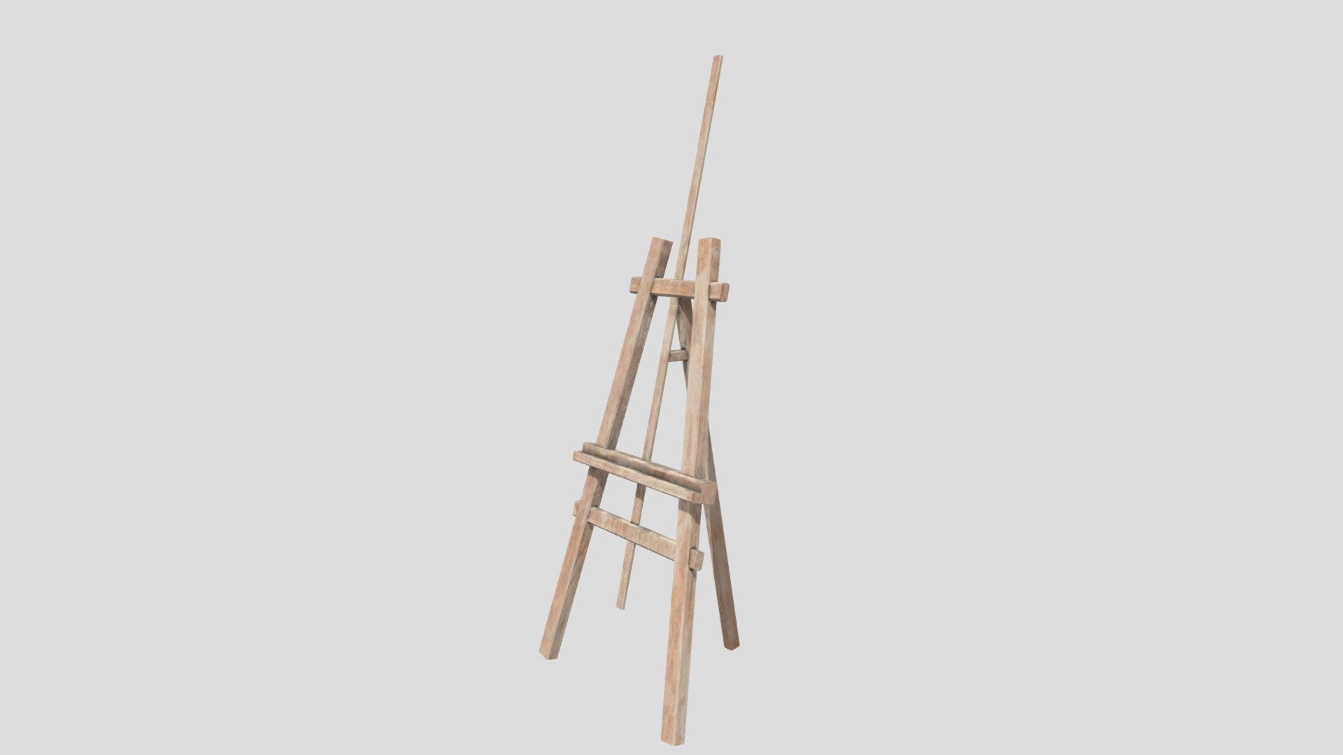 Wooden Easel Stand 3d model