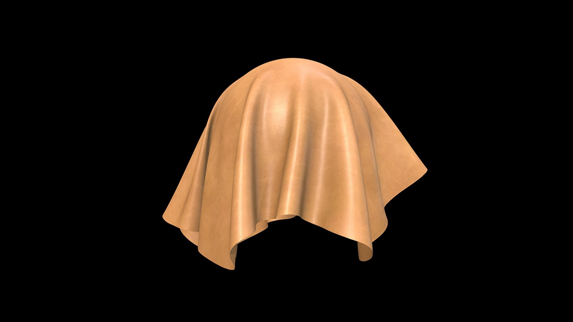 Fabric Leather Buffalo Saddle Caramel 001 3d model