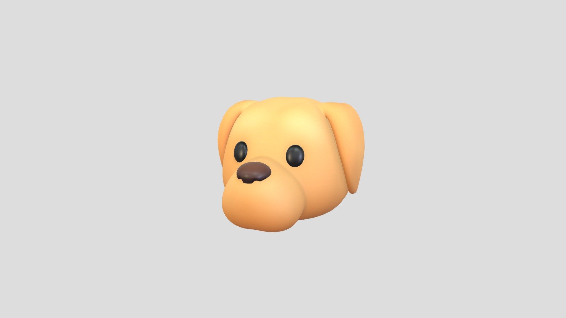 Prop175 Golden Retriever Dog Head 3d model