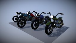 lowpoly motorbikes