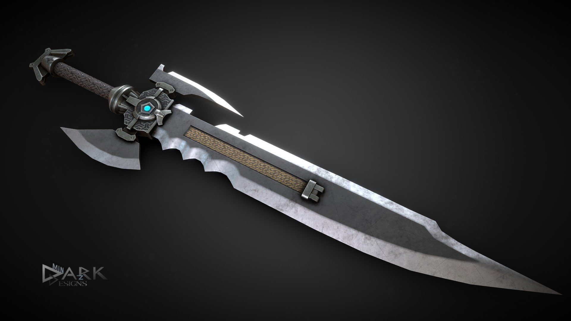 Viking Sci-Fi Fantasy Blade 3d model