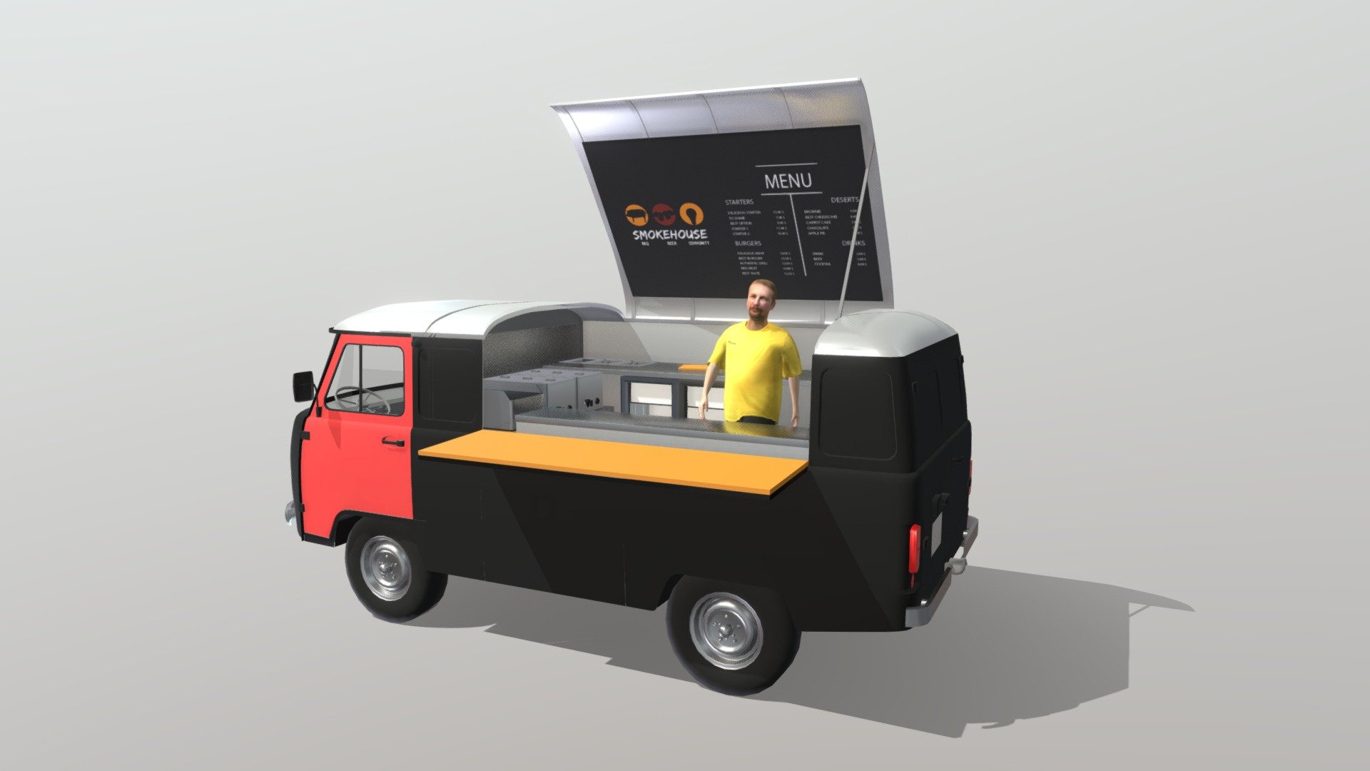 Smokehouse Foodtruck 3d model