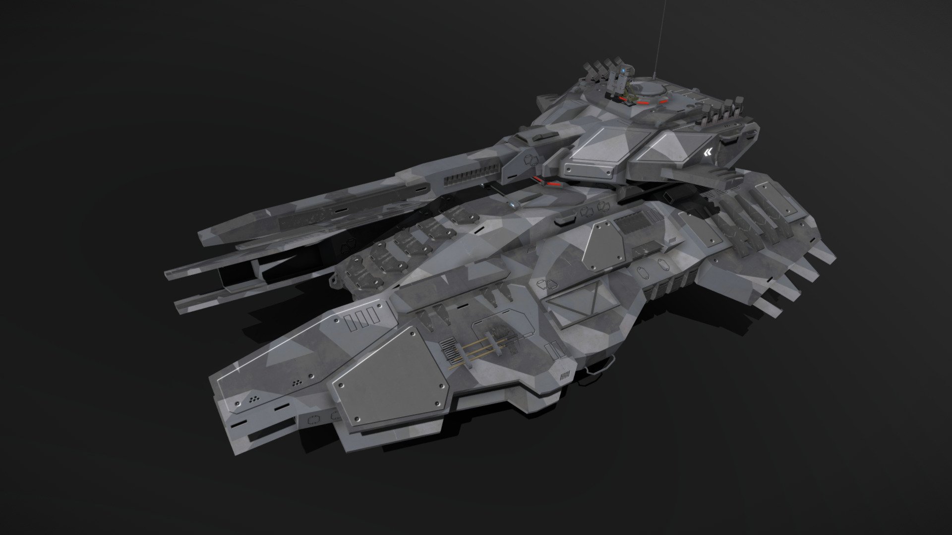 Scifi Dragon Light Antigrav Tank 3d model