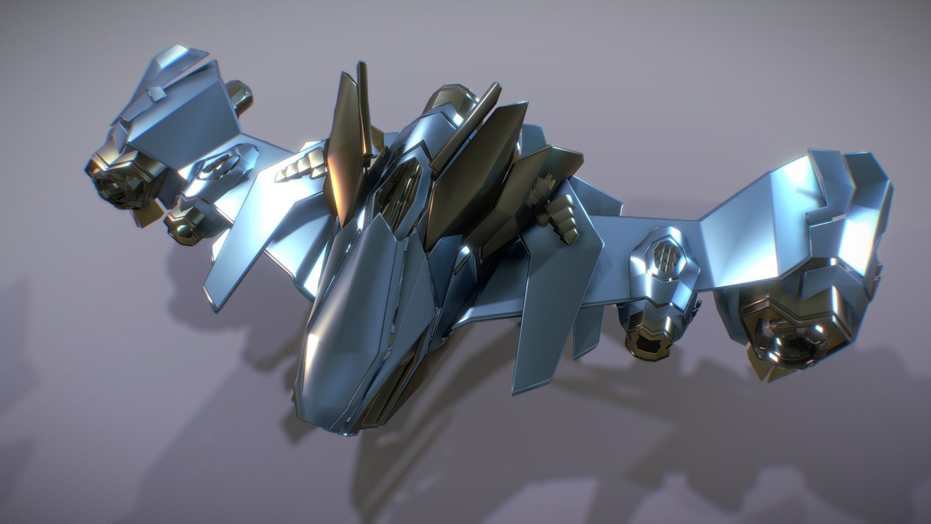 blue Hawk Force 3d model