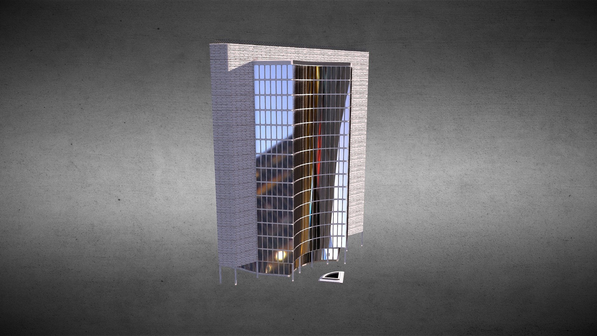 Corner Building Office 3d model