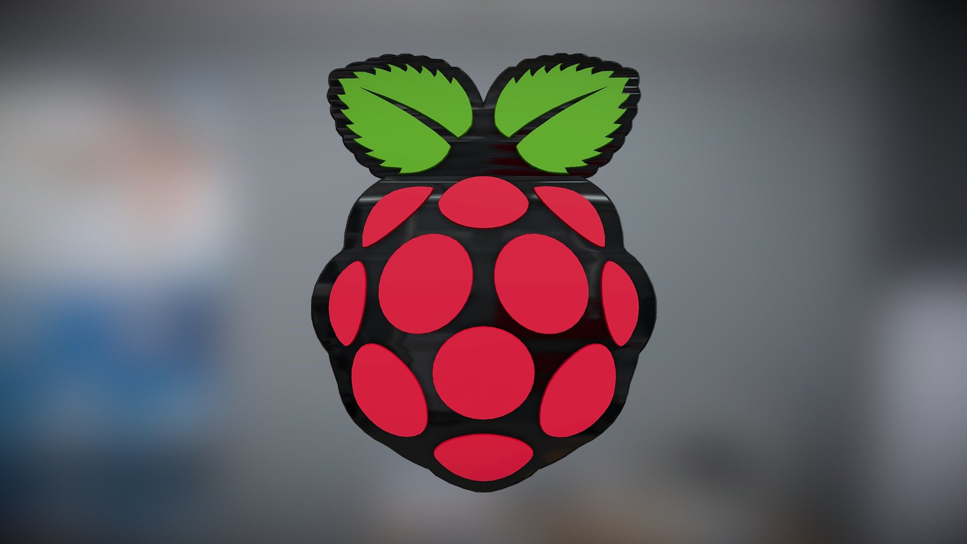 Raspberry Pi 3D Logo 3d model