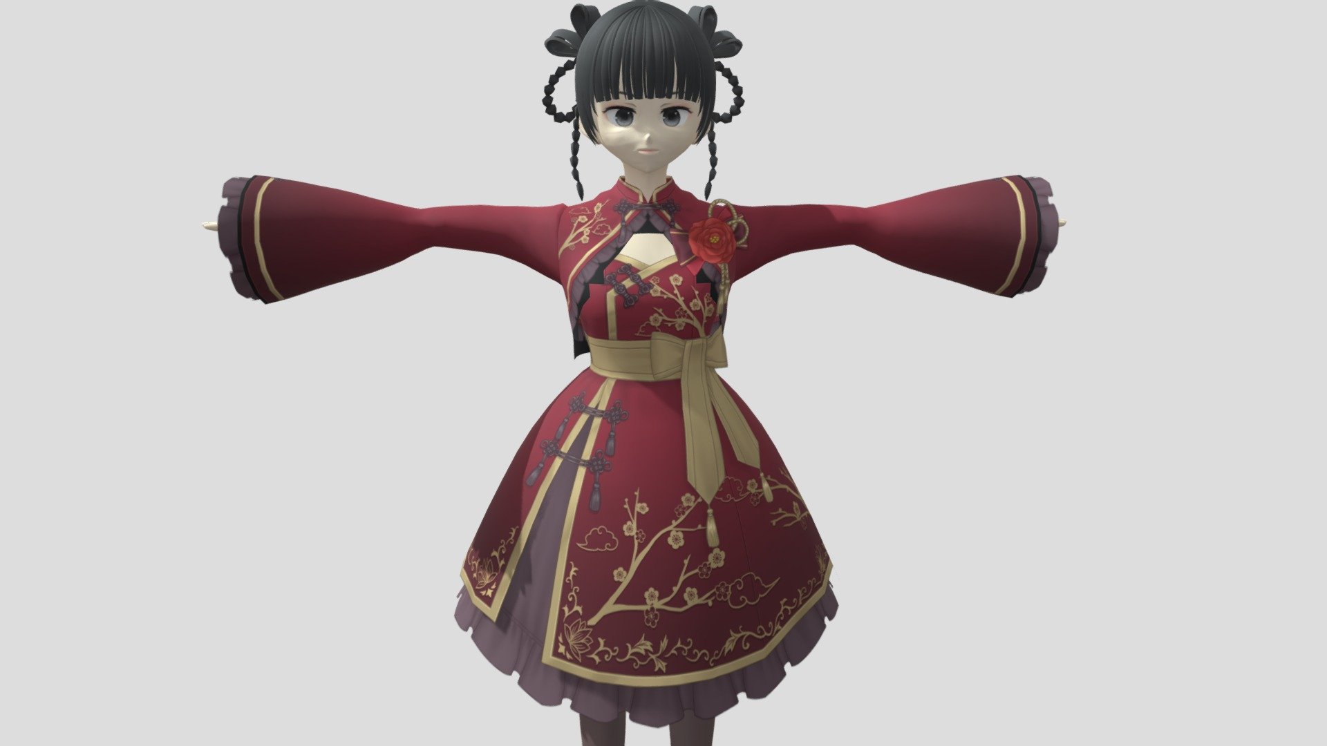 【Anime Character】NewYear Pack 2023 (V1/Unity 3D) 3d model