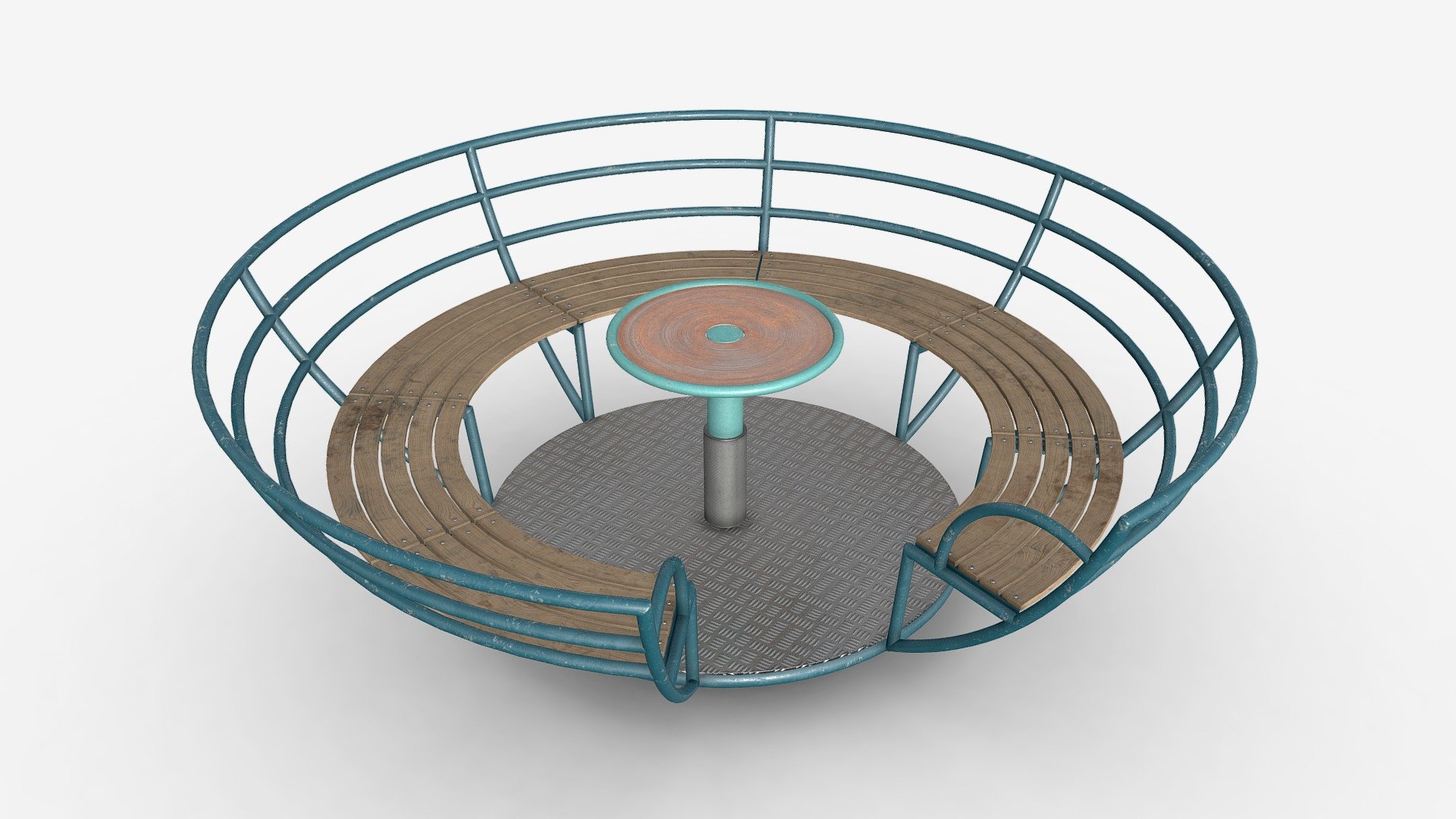 Roundabout bench 02 3d model