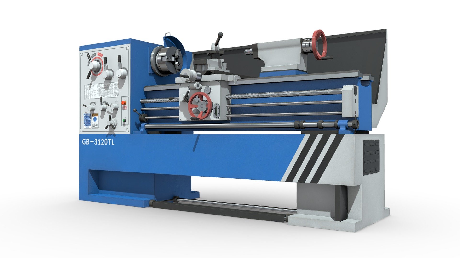 Turning lathe machine 3d model