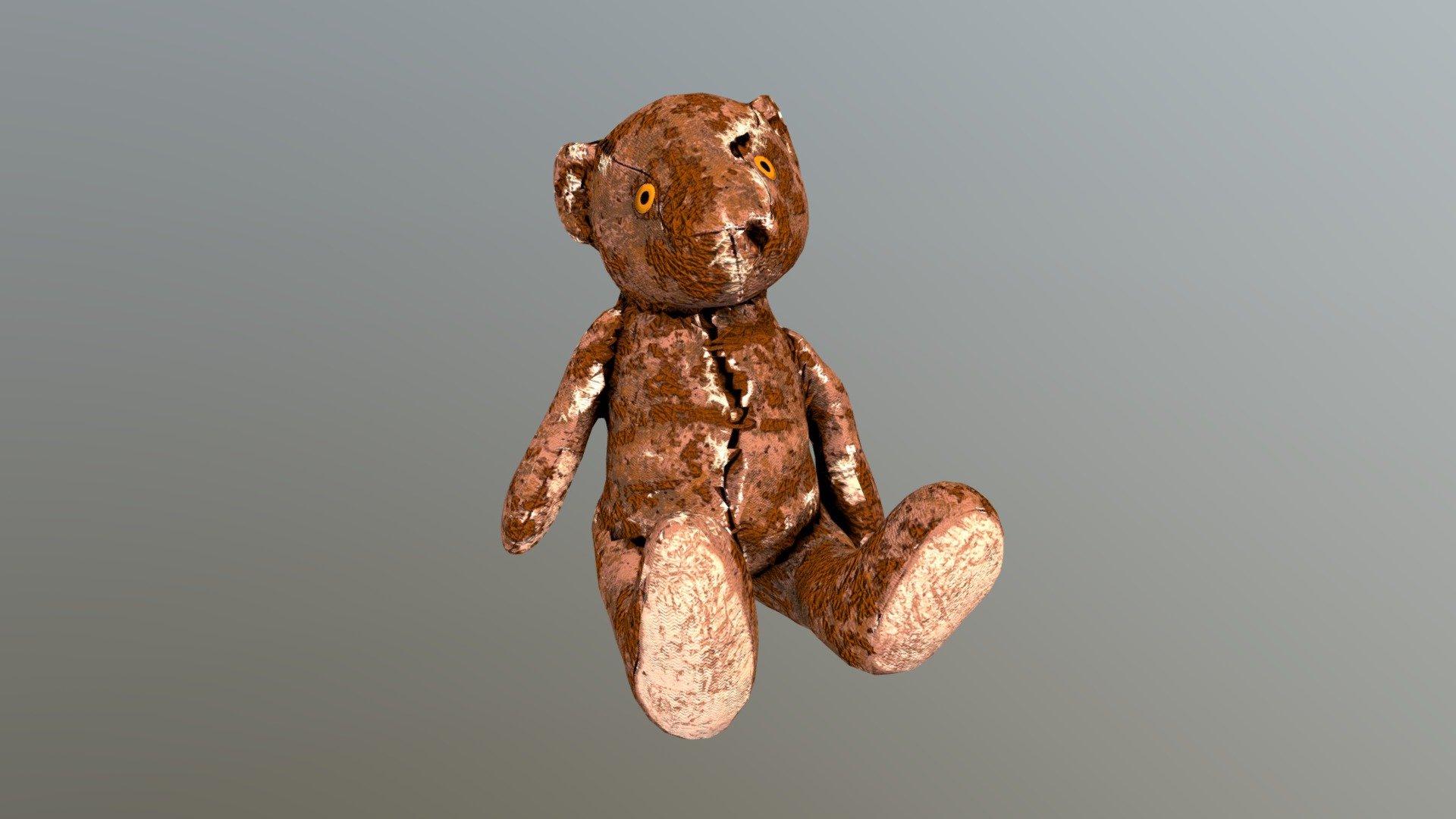 Old Bear Toy 3d model