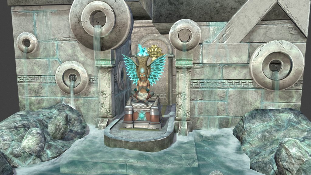 Water Temple Scene 3d model